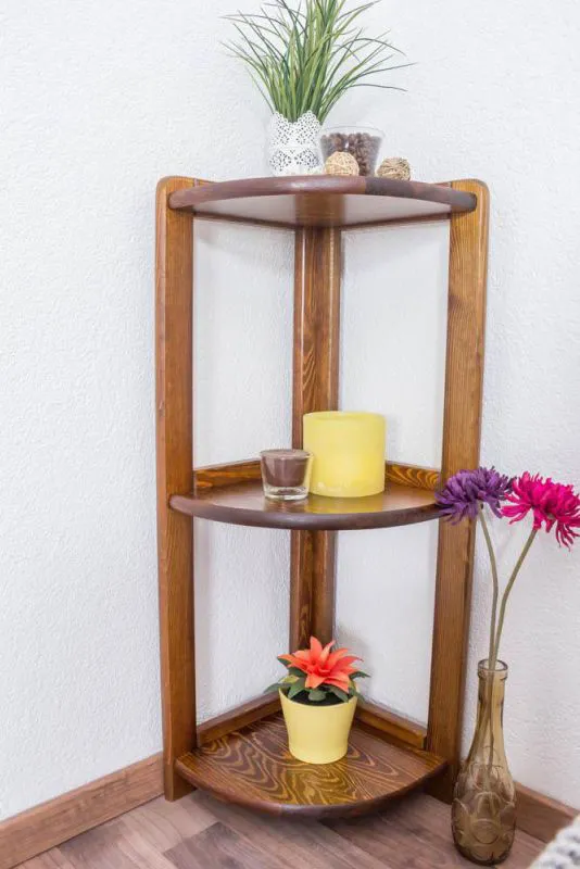 Étagère - 30 cm de large, Pin Bois-massif, Couleur: Chêne Abbildung