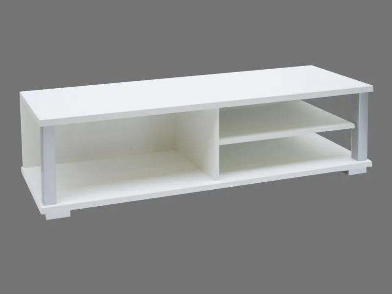 Meuble TV Salta 04 blanc | Design moderne | 38 x 139 x 40 cm | Rangement spacieux