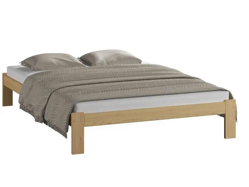 Lit ado Erts 22 en pin massif naturel | Couchage 160 x 200 cm | Design épuré et robuste