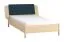 Tête de lit rembourée pour lit simple / Lit d'appoint Aegir 29 / 30 / 31, Couleur : Bleu marine, Dimensions : 47,5 x 120 x 4 cm