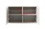 Meuble bas TV / Cachemire / Fonction Push-to-open / 6 portes / 12 compartiments / 210 x 40 x 40 cm / Peut être monté en suspension ou debout / Tableau TV