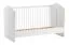 Chambre de bébé - Lit à barreaux / Lit bébé / Couleur : Blanc / Surface de couchage : 70 x 140 cm / Protection des bords ABS / Chambre d'enfant / Design simple / Sommier à lattes inclus