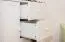 Commode d’angle en pin massif blanc Junco 177 | 3 tiroirs et 4 niches | 78 x 90 x 60 cm