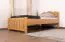 Lit une place ou d’appoint en chêne massif naturel Pirol 93 | Couchage 100 x 200 cm | Design épuré | Grande robustesse