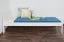 Lit simple / lit d'appoint en bois de pin massif, blanc 76, avec sommier à lattes - 80 x 200 cm (l x L)