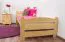 Lit enfant ou adolescent en pin massif naturel 84 | sommier inclus | 80 x 200 cm