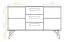 Commode Masterton 08, chêne sauvage massif huilé - Dimensions : 81 x 136 x 45 cm (H x L x P)