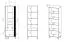 Vitrine Lassila 02, Couleur : Chêne Artisan / Noir - Dimensions : 191 x 61 x 40 cm (H x L x P), avec une porte et 5 compartiments