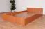 Lit simple ou d’appoint Corrientes 18 avec sommier | Coloris aulne | 140 x 200 cm | Design moderne et robuste