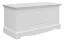 Coffre de rangement Gyronde 38 | Pin massif laqué blanc | 51 x 112 x 45 cm | Style maison de campagne