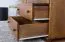 Armoire | 3 portes battantes | 2 tiroirs | 5 casiers | avec tringle à vêtements | 135 cm de large | Bois massif | Couleur: Chêne Rustique Abbildung