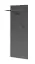 Vestiaire Ringerike 08, couleur : anthracite / chêne Artisan - dimensions : 203 x 210 x 32 cm (h x l x p), avec 10 compartiments et un coussin d'assise