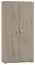 Armoire Cianjur 11, couleur : Chêne / Blanc - Dimensions : 209 x 90 x 40 cm (H x L x P)