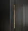 Armoire moderne à portes coulissantes avec cinq casiers Jotunheimen 136, Couleur : Noir - Dimensions : 208 x 120,5 x 62 cm (H x L x P)