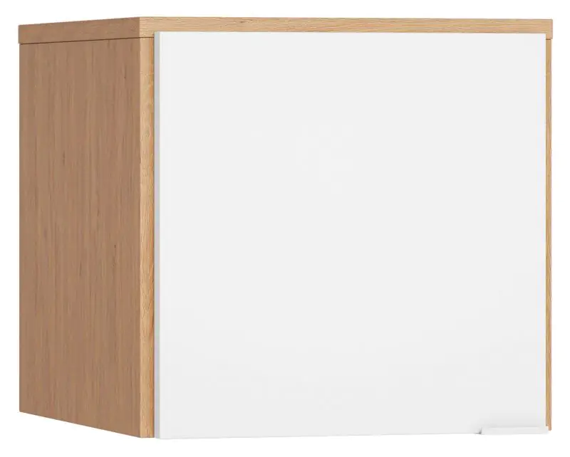 Attache pour armoire à une porte Arbolita 16, couleur : chêne / blanc - Dimensions : 45 x 47 x 57 cm (H x L x P)