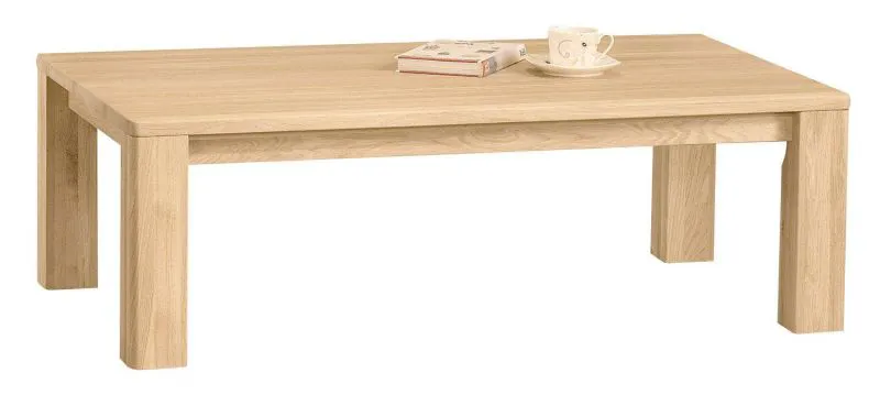 Table basse massif partiel Couleur: Blanc 39x120x75 cm Meubles de salon Aménagement de salon Abbildung
