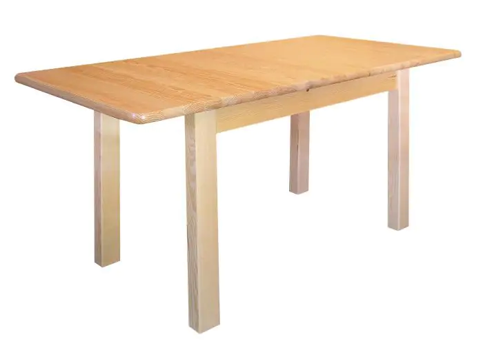 Table extensible en bois de pin massif naturel Junco 236B (carré) - Dimensions 80 x 140 / 170 / 200 cm