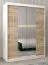 Armoire à portes coulissantes / Penderie avec miroir Tomlis 03A, Couleur : Blanc mat / Chêne de Sonoma - Dimensions : 200 x 150 x 62 cm (H x L x P)
