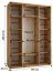 Armoire Tharo avec portes coulissantes | Blanc/Noir | Grand volume de rangement | 235,2 x 170 x 45 cm