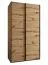 Penderie / Armoire à portes coulissantes / 245,5 x 140 x 64 cm / 2 tringles à vêtements / 2 portes coulissantes / 6 compartiments / 6 étagères / Couleur : Chêne Artisan