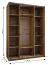 Penderie / Armoire à portes coulissantes / 2 portes coulissantes / 11 compartiments / 245,5 x 180 x 64 cm / 2 tringles à vêtements / 6 étagères / Couleur : Cachemire / Soft-Close