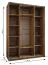 Penderie / Armoire à portes coulissantes / 2 tringles à vêtements / 245,5 x 180 x 64 cm / 11 compartiments / 6 étagères / 2 portes coulissantes / Couleur : Cachemire / Soft-Close