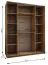 Penderie / Armoire à portes coulissantes / 2 portes coulissantes / 245,5 x 190 x 64 cm / 2 tringles à vêtements / 11 compartiments / 6 étagères / Couleur : Cachemire / Soft-Close