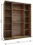 Penderie / Armoire à portes coulissantes / 2 tringles à vêtements / 245,5 x 200 x 64 cm / 2 portes coulissantes / 11 compartiments / 6 étagères / Couleur : Noir / Soft-Close