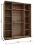Penderie / Armoire à portes coulissantes / 245,5 x 200 x 64 cm / 2 tringles à vêtements / 2 portes coulissantes / 11 compartiments / 6 étagères / Couleur : Cachemire / Soft-Close