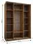 Penderie / Armoire à portes coulissantes / 2 tringles à vêtements / 245,5 x 180 x 64 cm / Miroir / 11 compartiments / Soft-Close / 2 portes coulissantes / Couleur : Noir
