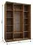 Penderie / Armoire à portes coulissantes / 245,5 x 180 x 64 cm / Miroir / 2 tringles à vêtements / 2 portes coulissantes / 11 compartiments / Soft-Close / Couleur : Cachemire