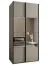 Penderie / Armoire à portes coulissantes / 2 tringles à vêtements / 2 portes coulissantes / 245,5 x 110 x 64 cm / Miroir / 6 compartiments / Soft-Close / Couleur : Cachemire
