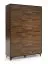 Armoire Altels 21 | Noyer élégant | 3 portes, 6 étagères, tringle | 200 x 135 x 51 cm
