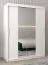 150 cm de large Armoire à portes coulissantes avec 2 portes | 5 casiers | 2 tringles à vêtements | Couleur: Blanc Abbildung