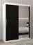 150 cm de large Armoire à portes coulissantes avec 2 portes | 5 casiers | 2 tringles à vêtements | Couleur: Blanc / Noir Abbildung