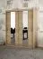 180 cm de large Armoire à portes coulissantes avec 10 casiers et 2 portes | Couleur: Chêne Sonoma | Laminée Abbildung