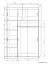 150 cm de large Armoire à portes coulissantes avec 6 portes | 7 casiers | tringle à vêtements | Couleur: Aulne Abbildung