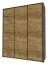 Chambre à coucher - Armoire, Couleur: Chêne Brun foncé / Gris - 197 x 166 x 53 cm (H x L x P) Abbildung