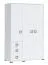 Armoire Adolescent Blanc 198x126x56 cm Abbildung