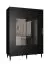 Armoire neutre à portes coulissantes avec deux barres de penderie Jotunheimen 282, couleur : noir - Dimensions : 208 x 150,5 x 62 cm (H x L x P)