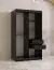 Armoire étroite avec une porte miroir Finsteraarhorn 13, Couleur : Noir mat - Dimensions : 200 x 100 x 62 cm (h x l x p), avec un design moderne