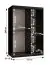 Exceptionnelle armoire à cinq casiers Zumsteinspitze 14, Couleur : Noir mat - Dimensions : 200 x 120 x 62 cm (H x L x P), avec une porte à miroir