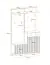 Portemanteau moderne Ringerike 04, couleur : anthracite / chêne Artisan - dimensions : 203 x 120 x 32 cm (h x l x p), avec coussin d'assise