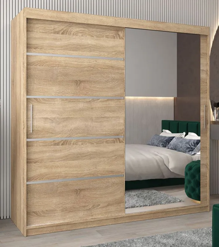 2 mètres de large Armoire avec 2 portes | Couleur: Chêne Sonoma  Abbildung