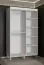 Armoire simple avec deux barres de penderie Jotunheimen 111, couleur : blanc - dimensions : 208 x 100,5 x 62 cm (h x l x p)