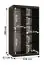 Armoire moderne Finsteraarhorn 01, Couleur : Noir mat - Dimensions : 200 x 100 x 62 cm (h x l x p), avec un design moderne