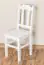 Chaise en bois de pin massif,, laqué blanc Junco 248 - 91 x 35 x 44 cm (H x L x P)