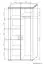 Armoire à portes battantes / armoire Kainanto 12, couleur : chêne / gris - Dimensions : 205 x 96 x 53 cm (H x L x P)