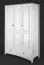 Armoire en bois de pin massif blanc / gris Lagopus 122 - Dimensions : 200 x 124 x 60 cm (H x L x P)