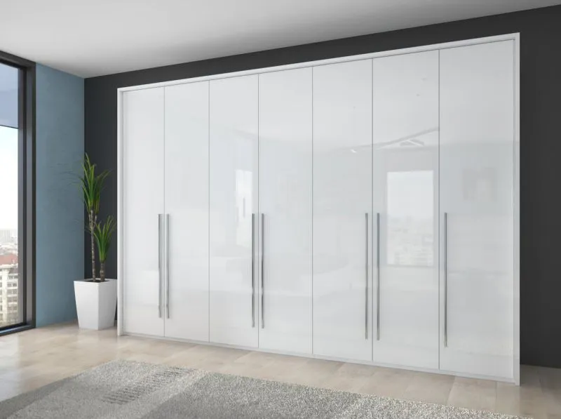 322 cm de large Armoire avec 7 portes | Couleur: Blanc Abbildung